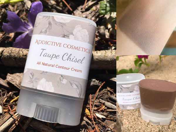 TAUPE CHISEL Contour Cream- Use on Eyes, Cheeks and Lips! All Natural and Vegan Friendly.