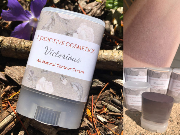 VICTORIOUS Contour Cream- Use on Eyes, Cheeks and Lips! All Natural and Vegan Friendly.
