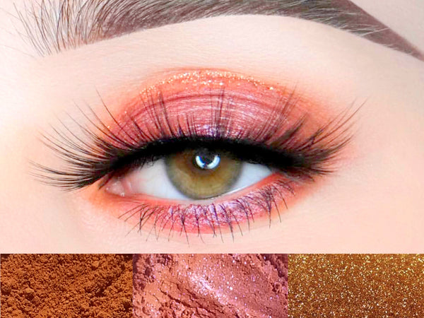 FAITH, HOPE, LOVE Eyeshadow Trio-  Get This Look! All Natural, Vegan Eyeshadow and Eyeliner Makeup. Cruelty Free Cosmetics.