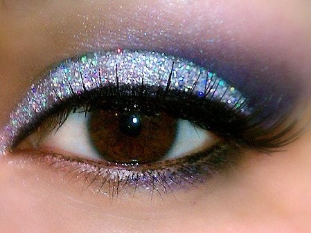 SILVER SPARKLE Professional Grade Cosmetic Glitter Eyeshadow and Eyeliner.  Vegan