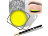 BRIGHT YELLOW Cake Eyeliner with Applicator Brush- Water Activated Eyeliner- Vegan Friendly, Cruelty Free