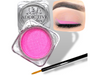 NEON BUBBLEGUM Cake Eyeliner with Applicator Brush- Water Activated Eyeliner- Vegan Friendly, Cruelty Free