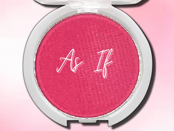 AS IF Matte Pink Pressed Eyeshadow- Vegan Friendly, Cruelty Free