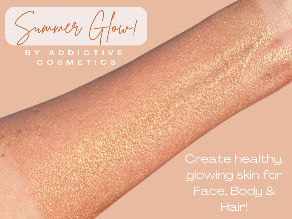SUMMER GLOW! Face and Body Highlighter and Bronzer- All Natural Organi -  Addictive Cosmetics