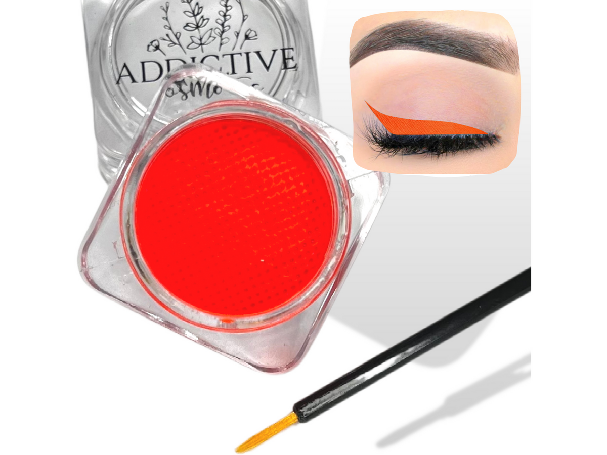 NEON BUBBLEGUM Cake Eyeliner with Applicator Brush- Water Activated Ey -  Addictive Cosmetics