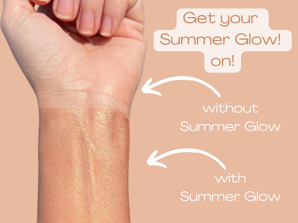 SUMMER GLOW! Face and Body Highlighter and Bronzer- All Natural Organic Aloe Base. Skin Nourishing Shimmer Gel. Oil Free.