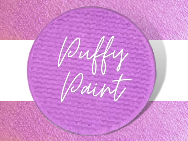 PUFFY PAINT Matte Lilac Pressed Eyeshadow- Vegan Friendly, Cruelty Free