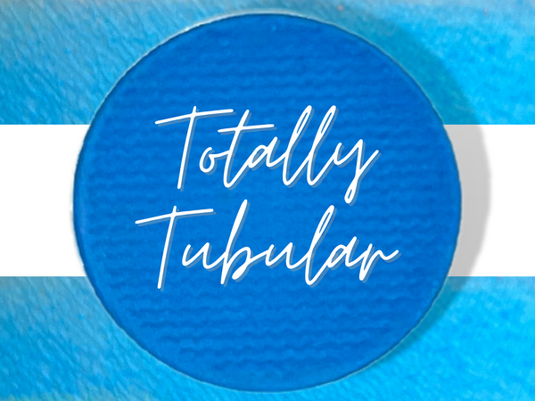 TOTALLY TUBULAR Neon Blue Matte Pressed Eyeshadow- Vegan Friendly, Cruelty Free