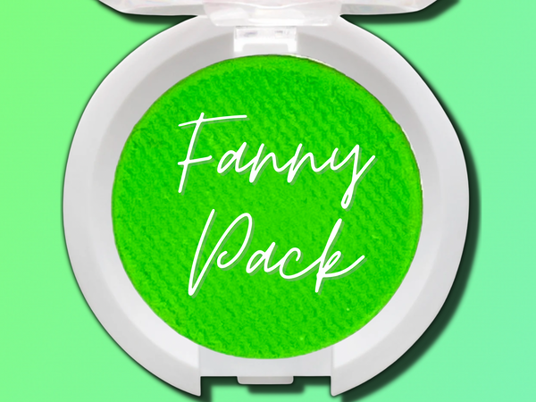 FANNY PACK Neon Green Matte Pressed Eyeshadow- Vegan Friendly, Cruelty Free