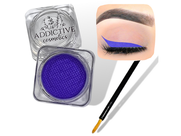 MATTE GRAPE Cake Eyeliner with Applicator Brush- Water Activated Eyeliner- Vegan Friendly, Cruelty Free