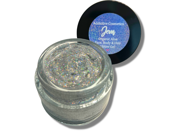 JEM Holographic Aloe Glitter Gel- For Eyes, Face, Hair and Body!