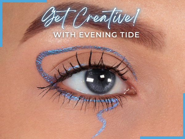 EVENING TIDE Cake Eyeliner with Applicator Brush- Water Activated Eyeliner- Vegan Friendly, Cruelty Free