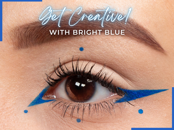 BRIGHT BLUE NEON MATTE Eyeliner with Applicator Brush- Water Activated Eyeliner- Vegan Friendly, Cruelty Free