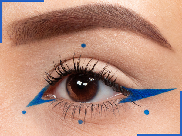 BRIGHT BLUE NEON MATTE Eyeliner with Applicator Brush- Water Activated Eyeliner- Vegan Friendly, Cruelty Free