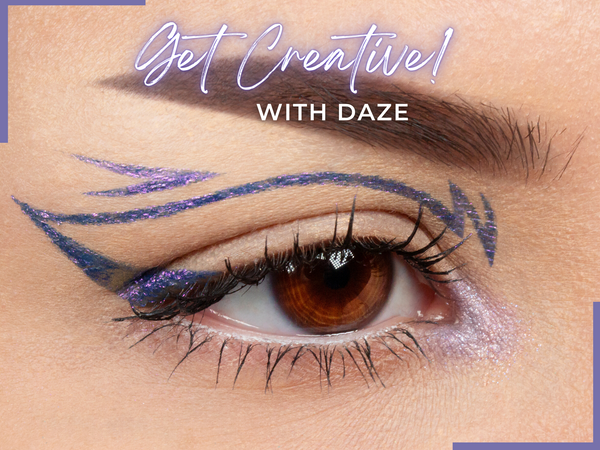 DAZE Cake Eyeliner with Applicator Brush- Water Activated Eyeliner- Vegan Friendly, Cruelty Free