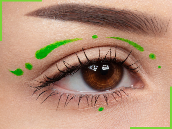 BRIGHT GREEN NEON MATTE Eyeliner with Applicator Brush- Water Activated Eyeliner- Vegan Friendly, Cruelty Free