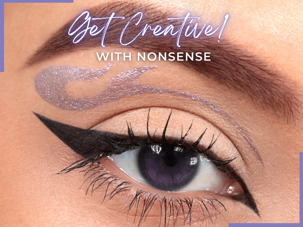 NONSENSE Cake Eyeliner with Applicator Brush- Water Activated Eyeliner- Vegan Friendly, Cruelty Free