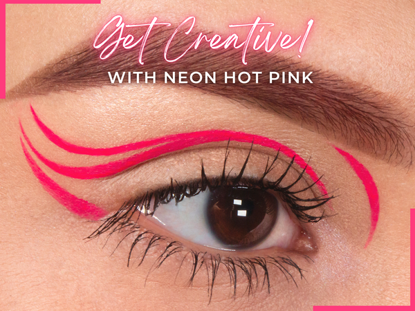 NEON PINK MATTE Eyeliner with Applicator Brush- Water Activated Eyeliner- Vegan Friendly, Cruelty Free