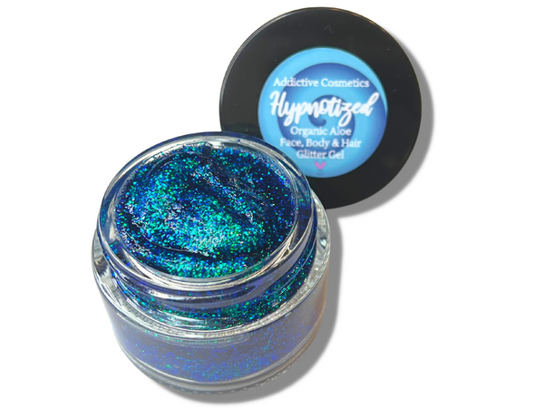 HYPNOTIZED Color Shifting All Natural Glitter Gel- Aloe based, Vegan Friendly Glitter Makeup Gel for Eyes, Face, Hair and Body!
