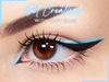 SOFT BLUE MATTE Eyeliner with Applicator Brush- Water Activated Eyeliner- Vegan Friendly, Cruelty Free