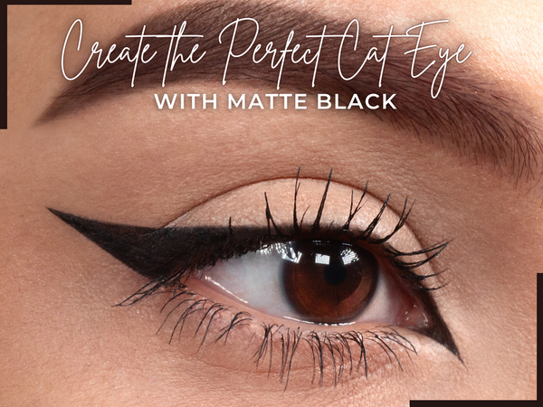 MATTE BLACK Eyeliner with Applicator Brush- Water Activated Eyeliner- Vegan Friendly, Cruelty Free