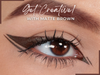 MATTE BROWN Eyeliner with Applicator Brush- Water Activated Eyeliner- Vegan Friendly, Cruelty Free