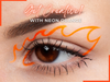 BRIGHT ORANGE Cake Eyeliner with Applicator Brush- Water Activated Eyeliner- Vegan Friendly, Cruelty Free