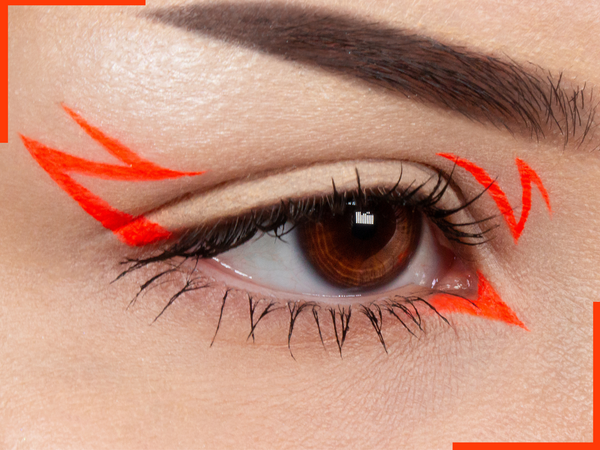 BRIGHT RED Cake Eyeliner with Applicator Brush- Water Activated Eyeliner- Vegan Friendly, Cruelty Free