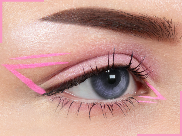 NEON BUBBLEGUM Cake Eyeliner with Applicator Brush- Water Activated Eyeliner- Vegan Friendly, Cruelty Free