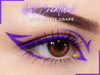 MATTE GRAPE Cake Eyeliner with Applicator Brush- Water Activated Eyeliner- Vegan Friendly, Cruelty Free