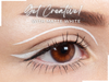 MATTE WHITE Cake Eyeliner with Applicator Brush- Water Activated Eyeliner- Vegan Friendly, Cruelty Free