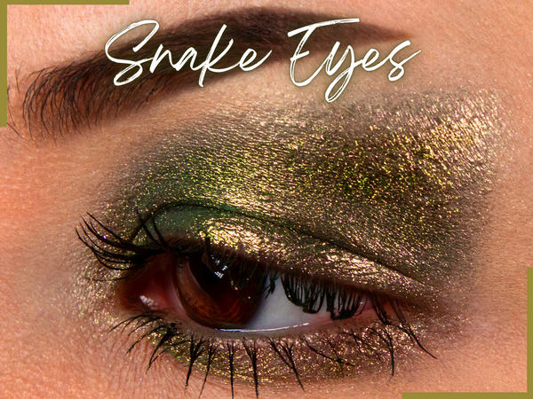 SNAKE EYES Color Shifting Multi Chrome Eyeshadow Pigment- Color Changing Eyeshadow- Vegan Eyeshadow and Eyeliner Makeup
