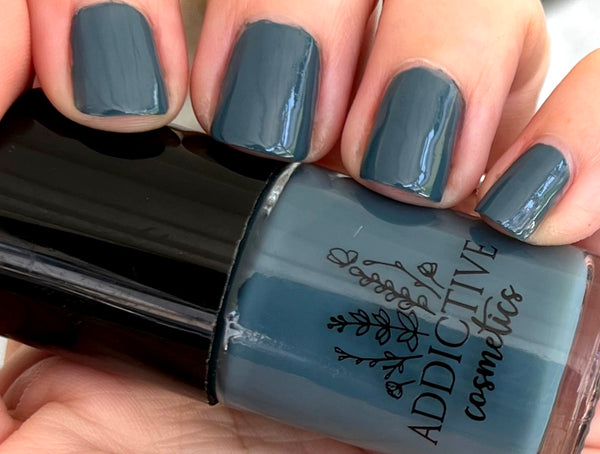 BLUE STEEL- 10 Toxin Free Nail Polish- Vegan Friendly, Cruelty Free