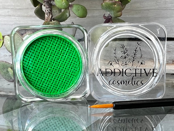 BRIGHT GREEN NEON MATTE Eyeliner with Applicator Brush- Water Activated Eyeliner- Vegan Friendly, Cruelty Free