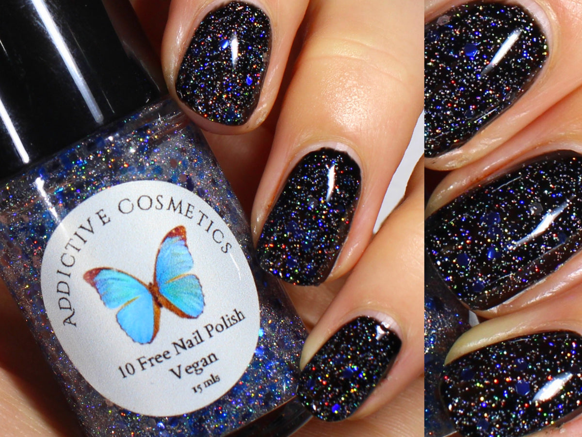 Buy Iridescent Blue Glitter Nail Polish WINTER WONDERLAND Online in India -  Etsy