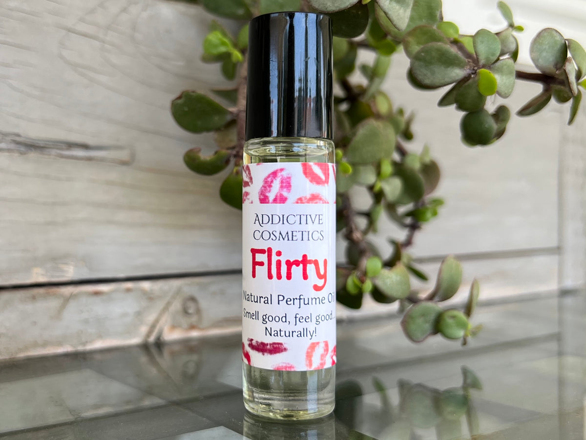 FLIRTY- Pink Sugar Inspired Scent- Natural Perfume Oil- Vegan Friendly -  Addictive Cosmetics