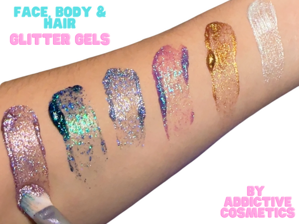 HYPNOTIZED Color Shifting All Natural Glitter Gel- Aloe based, Vegan Friendly Glitter Makeup Gel for Eyes, Face, Hair and Body!