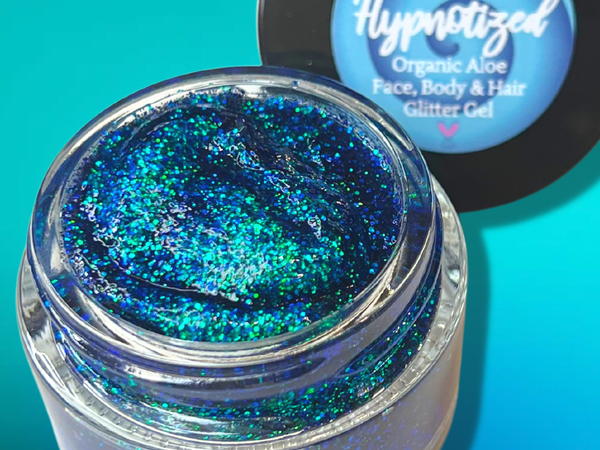 HYPNOTIZED Color Shifting All Natural Glitter Gel- Aloe based, Vegan Friendly Glitter Makeup Gel for Eyes, Face, Hair and Body!