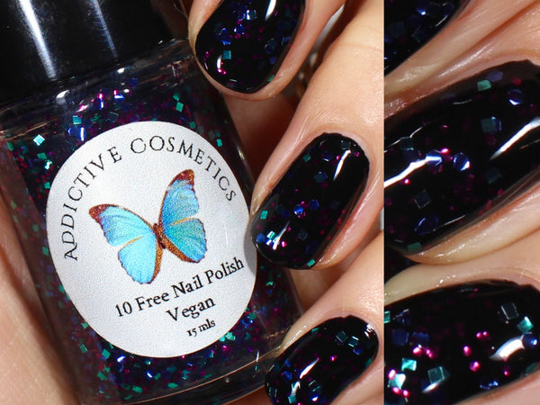 IT'S A Rave 10 Toxin Free Glitter Nail Polish- Vegan Friendly, Cruelty Free