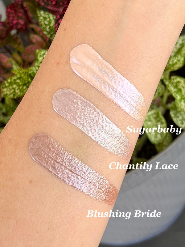 CHANTILY LACE Liquid Color and Highlighter for Eyes, Cheeks and Lips- Clean, Non Toxic Formula- Vegan Friendly and Cruelty Free