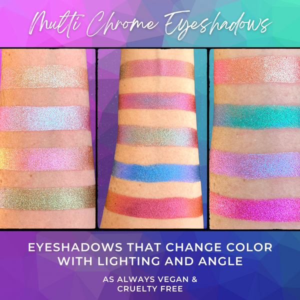 Mega MultiChrome Eyeshadow Palette- 9 Intense, Color Shifting Eyeshadows in a Magnetic Palette- Long Wear, Water Resistant- Vegan and Cruelty Free