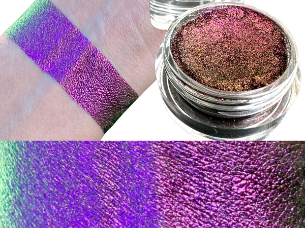 MIRAGE Color Shifting Multi Chrome Eyeshadow Pigment- Color Changing Eyeshadow- Vegan Eyeshadow and Eyeliner Makeup