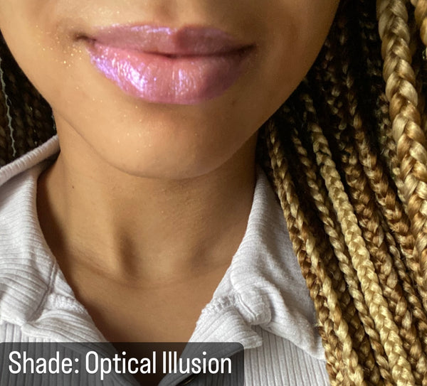 OPTICAL ILLUSION Liquid Lip Glaze - Color Shifting Reflects- Vegan Friendly, Cruelty Free Lip Gloss