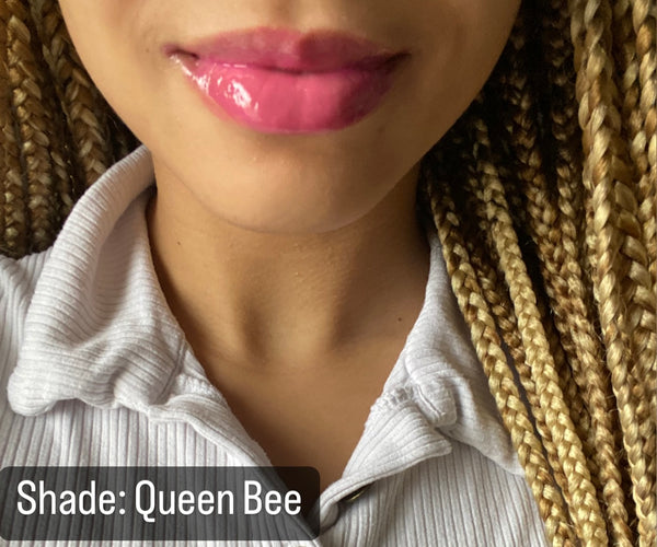 QUEEN BEE Liquid Lip Gloss - Full Color Cream Liquid Lip Glaze- Vegan Friendly, Cruelty Free