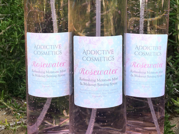 ROSEWATER Refreshing Moisture Mist and Makeup Setting Spray. Great for Face, Hair & Body- See the many benefits of Rosewater here...