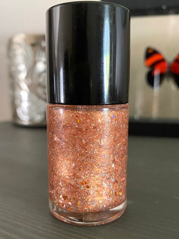 AMBER from the ShATTERED GLaSS TRIo- 10 Toxin Free Nail Polish- Vegan Friendly, Cruelty Free