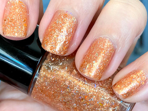 AMBER from the ShATTERED GLaSS TRIo- 10 Toxin Free Nail Polish- Vegan Friendly, Cruelty Free