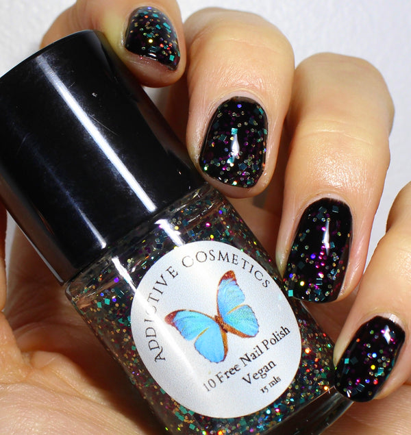 SHOW ME YOUR BEADS 10 Toxin Free Glitter Nail Polish- Vegan Friendly, Cruelty Free