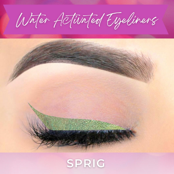 SPRIG Cake Eyeliner with Applicator Brush- Water Activated Eyeliner- Vegan Friendly, Cruelty Free