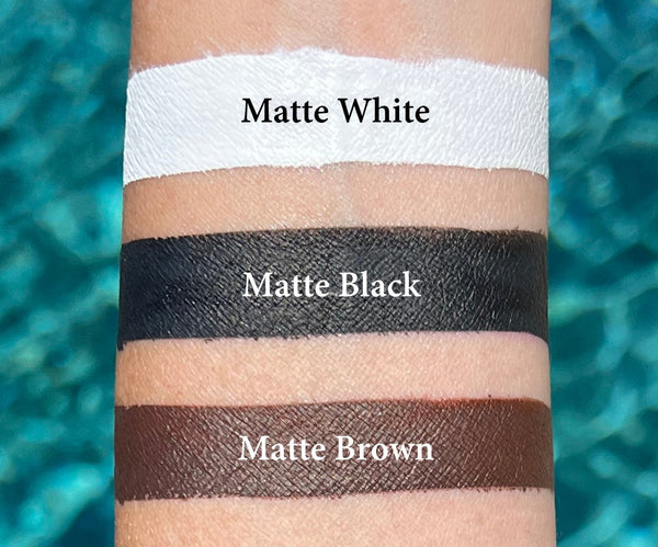 MATTE BROWN Eyeliner with Applicator Brush- Water Activated Eyeliner- Vegan Friendly, Cruelty Free